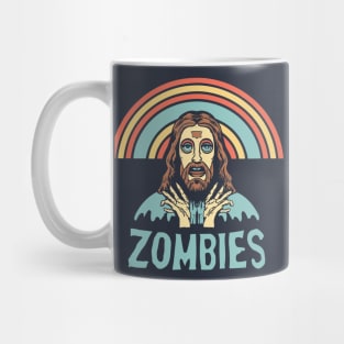 Zombie Christ and Rainbow - Surreal Spiritual Art Mug